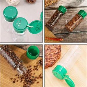 NEW 10/12/24/30/40pcs Seasoning Bottle Plastic Spice Pot Pepper Shakers Salt Jar Condiment Bottles for Barbecue Home  Garden