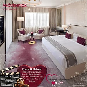 Romantic Retreat Room Package at Mövenpick Hotel Bahrain  Mövenpick Bahrain