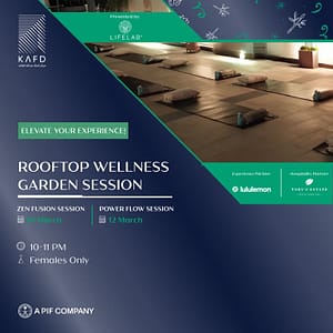 Rooftop Wellness Garden at KAFD in Riyadh Health and Wellness