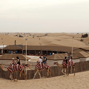 Premium Red Dunes Safari with Camel Ride & 3 Cuisines at Al Khayma Camp - Desert safaris - Image 2