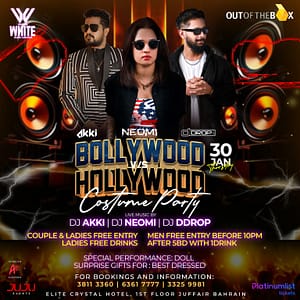 Bollywood vs Hollywood Costume Party at Elite Crystal Hotel  Elite Crystal Hotel Juffair