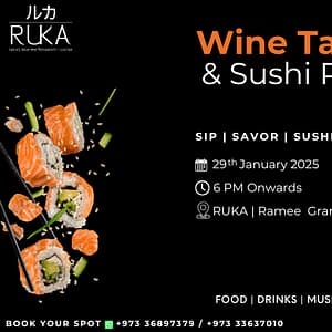 Wine Tasting & Sushi Rolling Class at Ruka - Workshops - Image 2