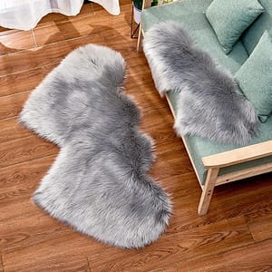 Carpets Double Heart Shape Soft Plush Doormat Floor Non Slip Rugs Living Room Sofa Carpet Bedroom Cover Mattress 35 70cm Home  Garden