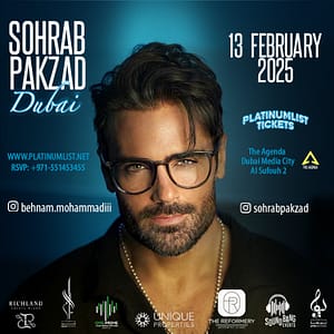 Sohrab Pakzad Live in Dubai - A Night to Remember  The Agenda