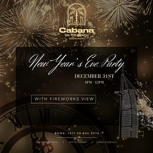 New Year Eve at Cabana on the Beach Restaurant  Cabana on the Beach