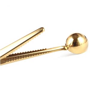 NEW Two-in-one Stainless Steel Coffee Spoon Sealing Clip Kitchen Gold Accessories Recipient Cafe Expresso Cucharilla Decoration Home  Garden