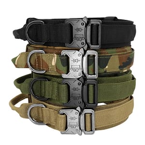 Military Tactical Dog Collar Camouflage Medium Large Dog Collars For Walking Training Duarable Dog Collar for German Shepard Pet Supplies