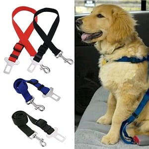 Adjustable Dog Cat Car Safety Belt Pet Vehicle Seat Belt Leash for Dogs Travel Traction Collar Harness Dog Lead Clip Pet Product Pet Supplies