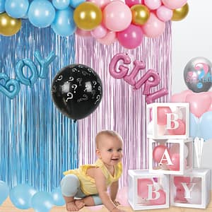 Stylish Gender Reveal Backdrop & Accessories - Perfect for Grand Parties Home  Garden