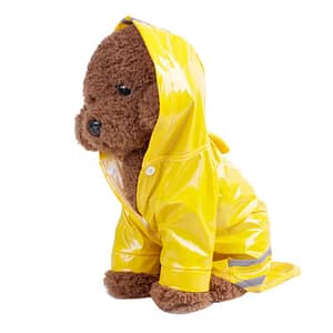 Summer Outdoor Puppy Pet Rain Coat S-XL Hoody Waterproof Jackets PU Raincoat for Dogs Cats Apparel Clothes Wholesale Pet Supplies