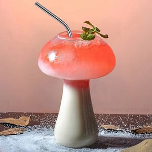 Mushroom Tail Glass Cup With Straw For Drinks Beer Creative Clear Wine Glasses Coffee Cups Drinkware Bar Tool 0708 Home  Garden