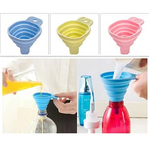 NEW 2024 High Quality Food Grade Silicone Gel Folding Funnel Foldable Telescopic Long Neck Funnel Liquid Filling Kitchen Tools Dropship Home  Garden