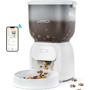 Smart Automatic Cat Feeder - WiFi Cat Food Dispenser with APP control Up to 15 Portions((8g/portion) 10 Meals Per Day