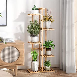 Bamboo Corner Plant Stand Rack Flower Pot Display Shelf Multilayer Home  Garden