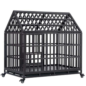 Heavy duty dog with roof and pet cage Pet Supplies