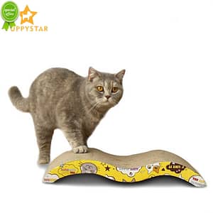 New Corrugated Paper Cat Scratcher Catnip Scratch Pad Mat Kitten Scratching For Cats Cat Scratcher Pet Game Toys Pet Supplies LY0003 Pet Supplies