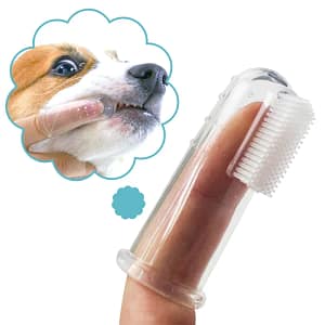 Super Soft Pet Finger Toothbrush Teddy Dog Brush Bad Breath Tartar Teeth Care Tool Dog Cat Cleaning Silicagel Pet Supplies Pet Supplies