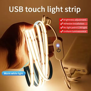 Touch Sensor COB LED Strip Lights Dimmer Switch Linear Lighting Flexible Diode Tape 5V USB For Room Decor TV Backlight Decor Lights  Lighting