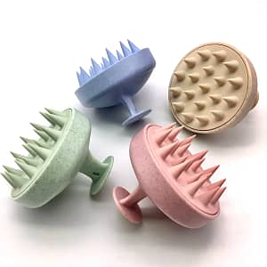 Wheat Straw Silicone Head Wash Clean Care Hair Root Itching Scalp Massage Comb Shower Brush Bath Spa Anti-Dandruff Shampoo Hair Products