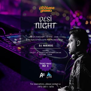 Desi Night at The Diplomat Radission Blu Hotel