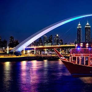 Canal Dhow Cruise Or Trio Package At Desert Vibes Tourism Dubai