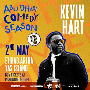 Kevin Hart at Etihad Arena in Abu Dhabi  Etihad Arena