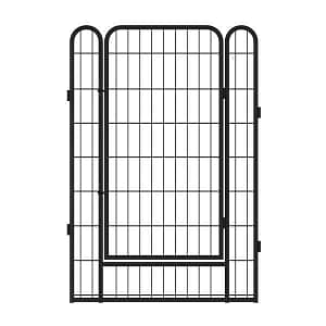 16 piece heavy-duty metal game fence with door