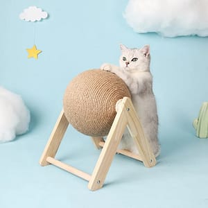 Cat Scratch Ball Cats Toy Sisal Cat Scratcher With Ball Stand Wear-Resistant Toys for Cats Grinding Paws Relax Protect Furniture Pet Supplies