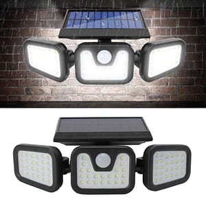 74 Solar Powered Outdoor Floodlight Spotlight LED Light Motion Sensor Wall Lamp Suitable Garden 0711 Home  Garden