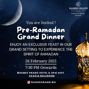 Pre-Ramadan Grand Dinner at Acacia Ballroom - Ramee Grand Hotel  Ramee Grand Hotel & Spa