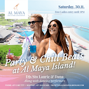 Activate Island Party Mode at Al Maya Island & Resort Saturday Pool Party in Abu Dhabi Nightlife