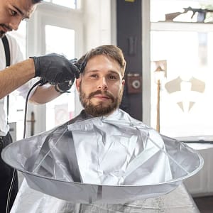 Waterproof Professional Haircut Cape Foldable Hair Cutting Cloak Silver Color For Adult Children Universal Hair Products