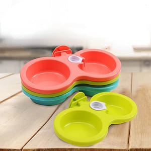 Double Pet Cage Hanging Food Bowls Automatic Drinking Water Feeder 3 Colors Cat Bowl Puppy Feeding Supplies Dog Accessories Pet Supplies