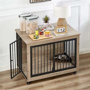 Furniture style dog cage side table