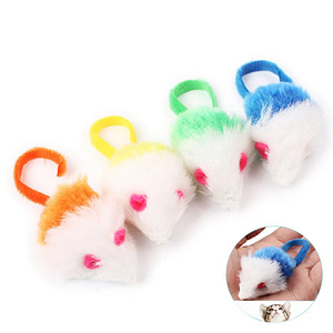 10PCS Solid Color Long Tail Mouse Cat Toy Plush Interactive Pet Play Toy Training Toy For Cats Kittens Pet Supplies