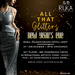 Ruka's All That Glitters - New Year Party at Ramee Grand Hotel New Years Eve Events