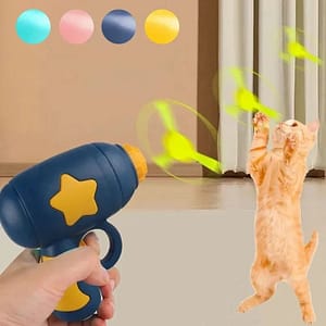 Funny Cat Toy Interactive Launch Pet Training Toy For Kitten Mini Flying Disc Shooting Gun Chasing Games Cat Toys Pet Supplies Pet Supplies