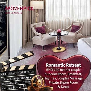 Romantic Retreat Room Package at Mövenpick Hotel Bahrain - Valentine's Day Recommendations - Image 2