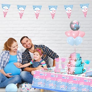 Complete Gender Reveal Celebration Essentials Coordinate Tableware and Decor Set for Grand Gatherings Home  Garden