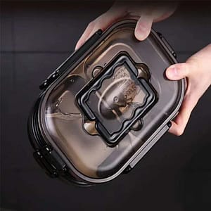 NEW Stainless Steel Lunch Box Portable Business Simple Compartment Bento Box Kitchen Leakproof Food Containers for Men Fitness Meal Home  Garden