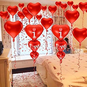 Romantic Hearts Balloon Bouquet Stylish Addition to Your Valentine's Day Decor Home  Garden