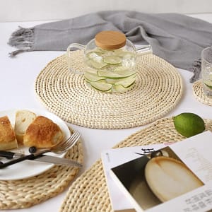 NEW 2024 Braid Coaster Handmade Macrame Cup Cushion Bohemia Style Non-slip Cup Mat Heat Insulation Table Mat Coffee Cup Coaster Home  Garden