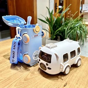 Cute 500Ml Toy Bottles Water Car Cup With Straw Indoor And Outdoor Bottle Large Capacity Plastic Mug For Summer Drinkware Bpa Free Home  Garden