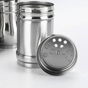 NEW 2024 Salt Sugar Bottle Rotating Cover Multi-purpose Stainless Steel 1Pcs Kitchen Gadgets Spice Pepper Shaker Spice Jar Seasoning Can Home  Garden