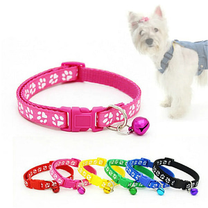 Easy Wear Cat Dog Pet Collar with Bell Adjustable Buckle Dog Collar Cat Puppy Pet Supplies Accessories Small Dog Pet Supplies