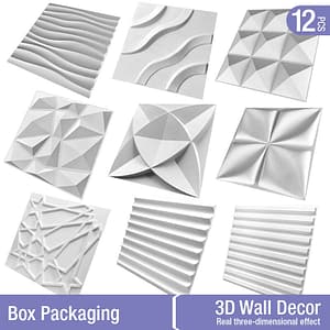 12Pcs 30Cm Decorative Wall Panel Wave Diamond Design Not Self-Adhesive Plastic Tiles 3D Sticker Room Bathroom Wall Paper 0705 Home  Garden