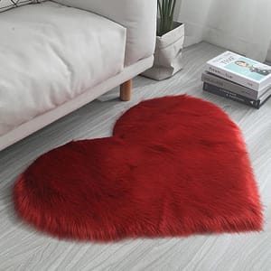 70x90cm Carpet Shaggy Rug Love Heart Rugs Artificial Fur Sheepskin Hairy Carpet Bedroom Living Room Sofa Cushion Fluffy Mats Home  Garden