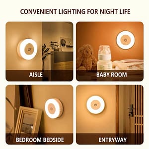 Mini LED Night Light Rechargeable Table Lamp Touch Control Baby Nursery Night Light With Magnetic For Closet Bathroom 0.6W Lights  Lighting