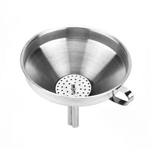 NEW Stainless Steel 11cm 13cm 15cm Funnels Wide Mouth Wine Oil Honey Funnel Detachable Strainer Kitchen Wine Liquids Filter Tools Home  Garden