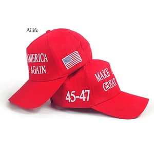 Trump 45-47 Red Hat Make America Great Again American Election Embroidery USA Baseball Cap men women fits Home  Garden